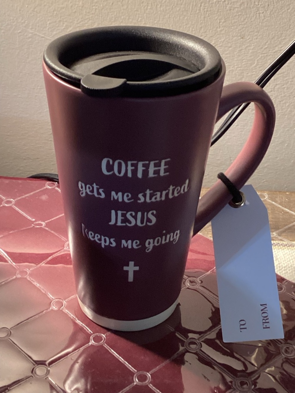 Coffee gets me started Jesus Keeps Me Going Mug